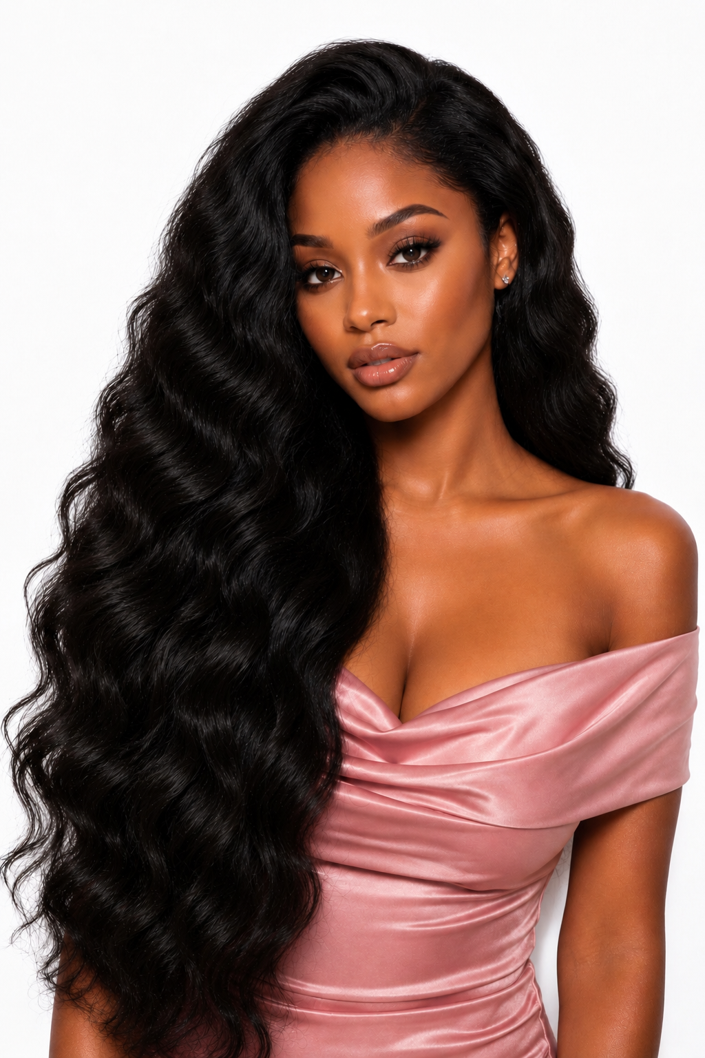 natural wave flip over half wig