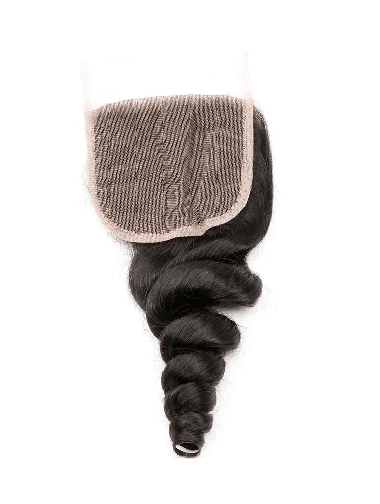 5X5 TRANSPARENT LOOSE CURL CLOSURE